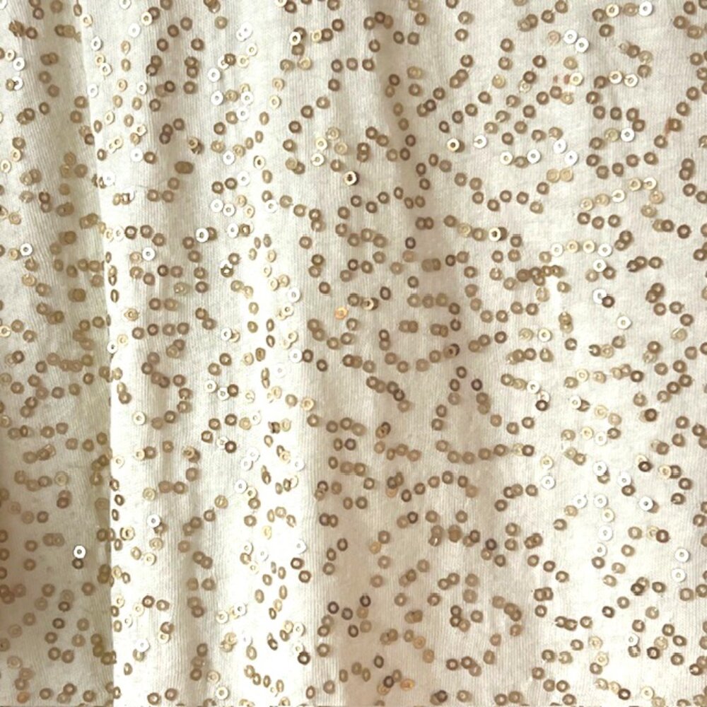 Avenue Womens Pullover Top with Gold Sequins, Short Sleeves, Size 26/28 - Picture 3 of 9